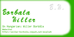 borbala willer business card